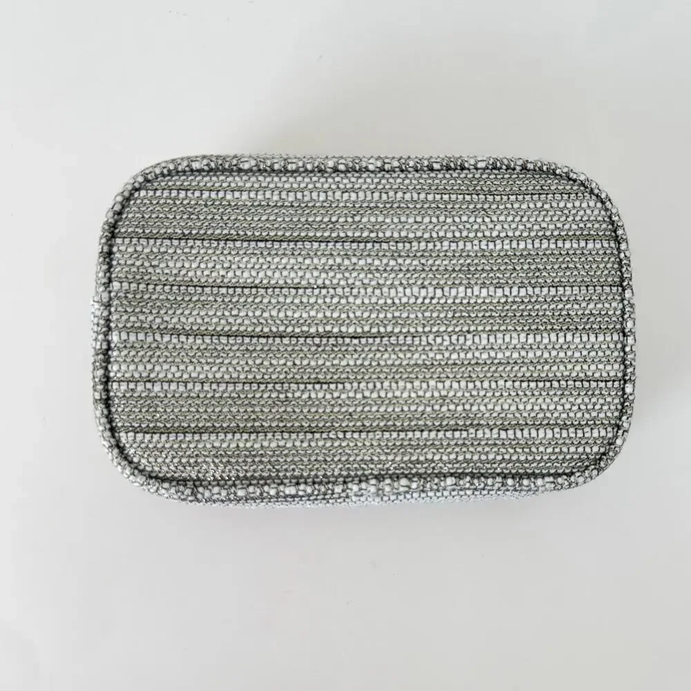 CHANEL textured silver
